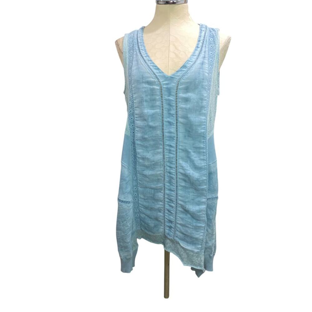 Medium Soft Surroundings Blue Ocean Fade Tunic Dress Boho Style - Picture 2 of 8